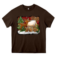 Chocolate Brown Christmas cookies buffalo plaid Heavy Core Tee - Jasminsmagicworld