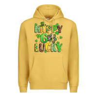 Antique Gold happy go lucky Premium Hoodie - Artiststas