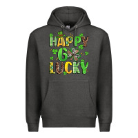 Charcoal Heather happy go lucky Premium Hoodie - Artiststas