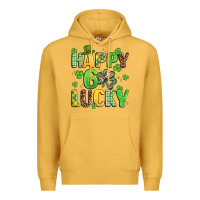 Mustard happy go lucky Premium Hoodie - Artiststas