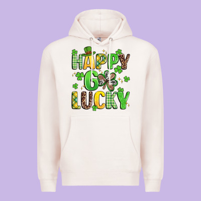 Happy Go Lucky Premium Hoodie Designed By Artiststas