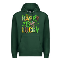 Sports Green happy go lucky Premium Hoodie - Artiststas