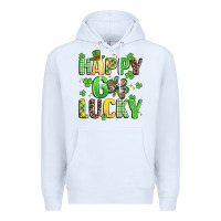 White happy go lucky Premium Hoodie - Artiststas