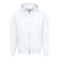 White PANIC! AT THE DISCO Zipper Hoodie - linhVisuals