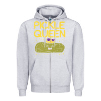 Heather Grey are you the pickle queen womens funny pickle gifts premium t shirt Zipper Hoodie - linhVisuals