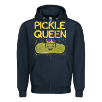 Navy are you the pickle queen womens funny pickle gifts premium t shirt Zipper Hoodie - linhVisuals