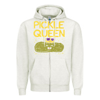 Oatmeal Heather are you the pickle queen womens funny pickle gifts premium t shirt Zipper Hoodie - linhVisuals