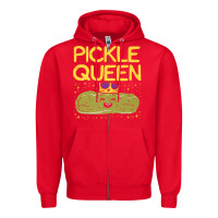 Red are you the pickle queen womens funny pickle gifts premium t shirt Zipper Hoodie - linhVisuals