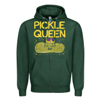 Sports Green are you the pickle queen womens funny pickle gifts premium t shirt Zipper Hoodie - linhVisuals