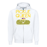 White are you the pickle queen womens funny pickle gifts premium t shirt Zipper Hoodie - linhVisuals