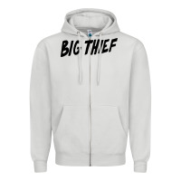 Dove Grey BIG THIEF Zipper Hoodie - linhVisuals