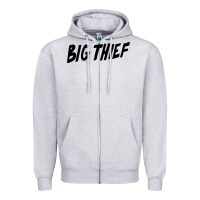 Heather Grey BIG THIEF Zipper Hoodie - linhVisuals