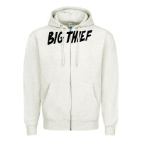 Oatmeal Heather BIG THIEF Zipper Hoodie - linhVisuals