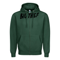 Sports Green BIG THIEF Zipper Hoodie - linhVisuals