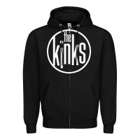 Black The Kinks Zipper Hoodie - linhVisuals