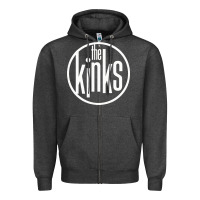Charcoal Heather The Kinks Zipper Hoodie - linhVisuals
