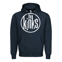 Navy The Kinks Zipper Hoodie - linhVisuals