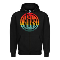 Black The Kinks Vintage Music Retro Zipper Hoodie - linhVisuals