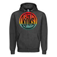 Charcoal Heather The Kinks Vintage Music Retro Zipper Hoodie - linhVisuals