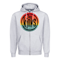 Heather Grey The Kinks Vintage Music Retro Zipper Hoodie - linhVisuals