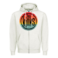 Oatmeal Heather The Kinks Vintage Music Retro Zipper Hoodie - linhVisuals
