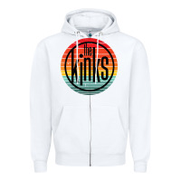 White The Kinks Vintage Music Retro Zipper Hoodie - linhVisuals