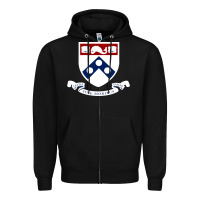 Black upenn shield with banner Zipper Hoodie - linhVisuals