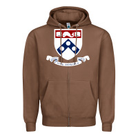 Chestnut upenn shield with banner Zipper Hoodie - linhVisuals