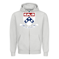 Dove Grey upenn shield with banner Zipper Hoodie - linhVisuals