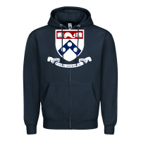 Upenn Shield With Banner Zipper Hoodie | Teevron