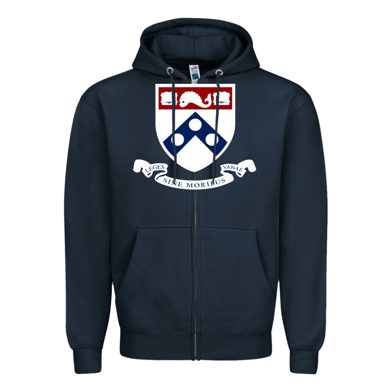 Upenn Shield With Banner Zipper Hoodie by linhVisuals | Teevron