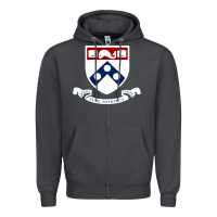Smoke upenn shield with banner Zipper Hoodie - linhVisuals