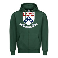 Sports Green upenn shield with banner Zipper Hoodie - linhVisuals