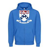 True Royal upenn shield with banner Zipper Hoodie - linhVisuals