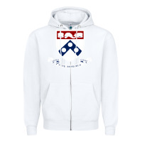 White upenn shield with banner Zipper Hoodie - linhVisuals