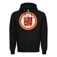 Black virginia tech seal Zipper Hoodie - linhVisuals