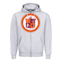 Heather Grey virginia tech seal Zipper Hoodie - linhVisuals