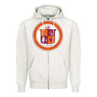 Oatmeal Heather virginia tech seal Zipper Hoodie - linhVisuals