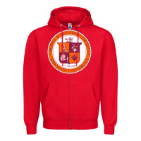 Red virginia tech seal Zipper Hoodie - linhVisuals