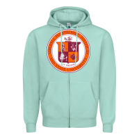 Seafoam virginia tech seal Zipper Hoodie - linhVisuals