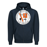 Navy college of occidental Zipper Hoodie - linhVisuals