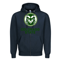 Navy colorado state rams Zipper Hoodie - linhVisuals