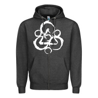 Charcoal Heather coheed and cambria Zipper Hoodie - linhVisuals