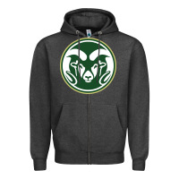 Charcoal Heather colorado state rams Zipper Hoodie - linhVisuals
