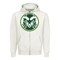 Oatmeal Heather colorado state rams Zipper Hoodie - linhVisuals
