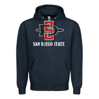 Navy san diego state aztecs Zipper Hoodie - linhVisuals