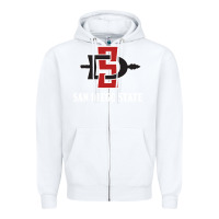 White san diego state aztecs Zipper Hoodie - linhVisuals