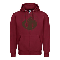 Burgundy university of wyoming cowboys Zipper Hoodie - linhVisuals