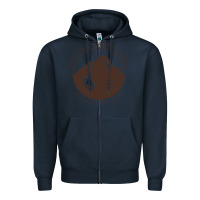 Navy university of wyoming cowboys Zipper Hoodie - linhVisuals