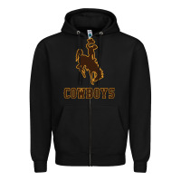 Black university of wyoming cowboys Zipper Hoodie - linhVisuals